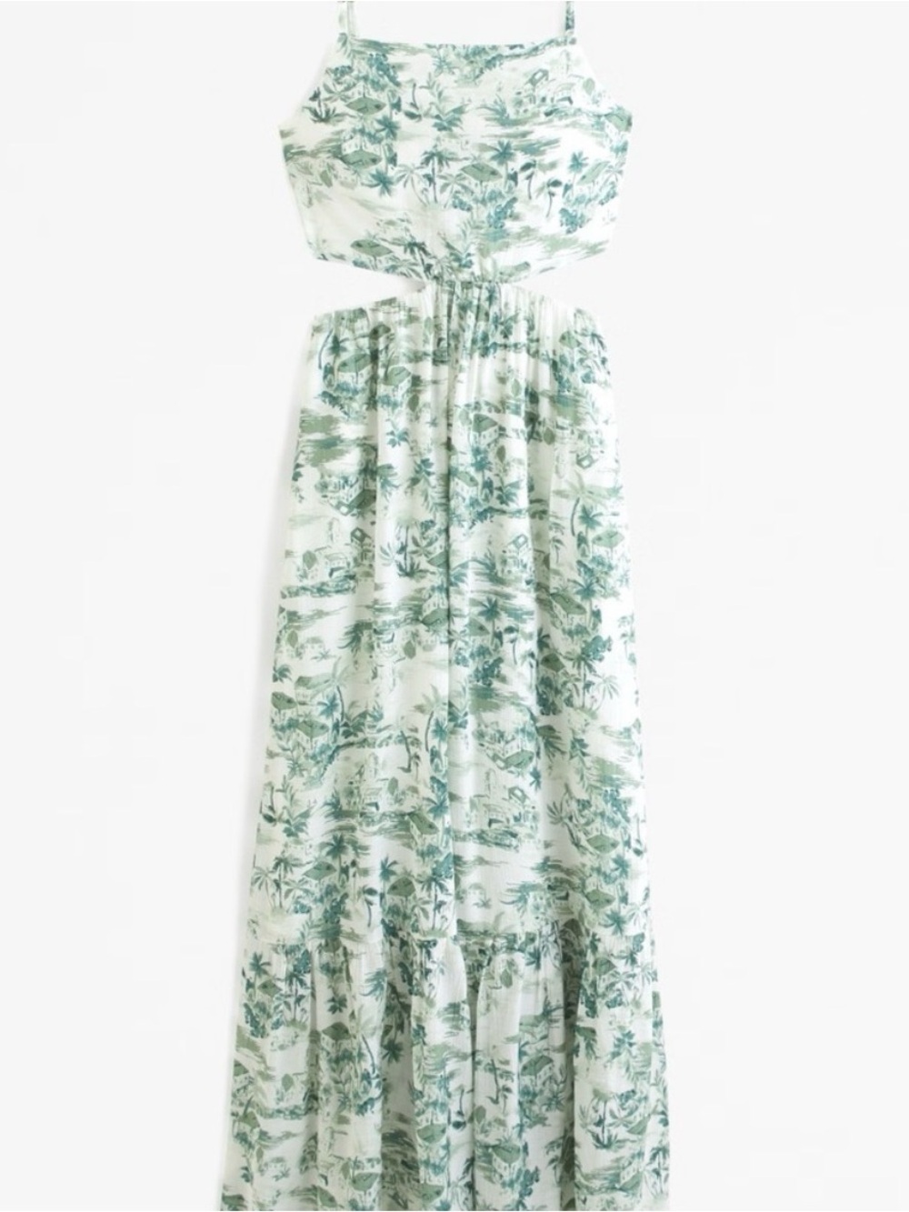 Abercrombie & fitch crinkle textured cutout maxi dress